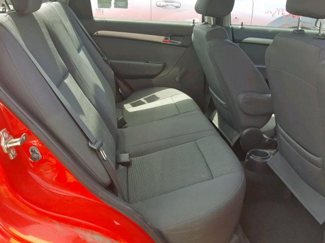 KL1TD56617B169850 - 2007 CHEVROLET AVEO BASE წითელი ფოტო 6