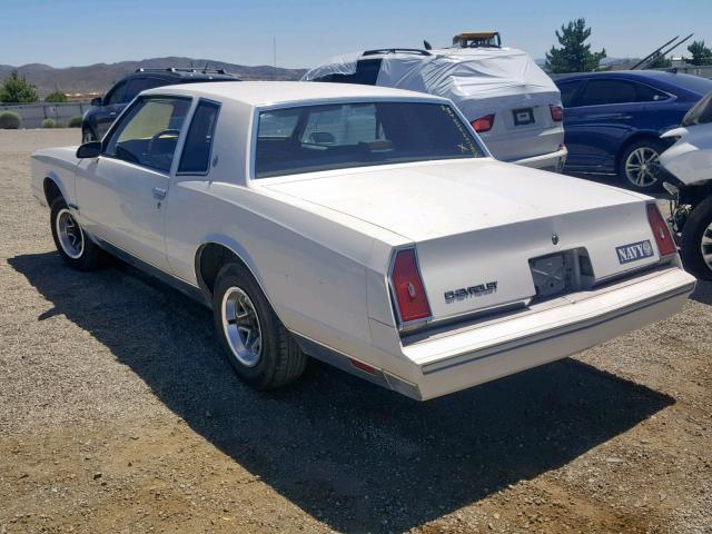 1G1GZ37H4GR166070 - 1986 CHEVROLET MONTE CARL WHITE photo 3