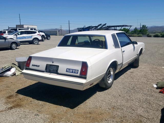 1G1GZ37H4GR166070 - 1986 CHEVROLET MONTE CARL WHITE photo 4