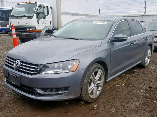 1VWBS7A37EC053186 - 2014 VOLKSWAGEN PASSAT SE GRAY photo 2