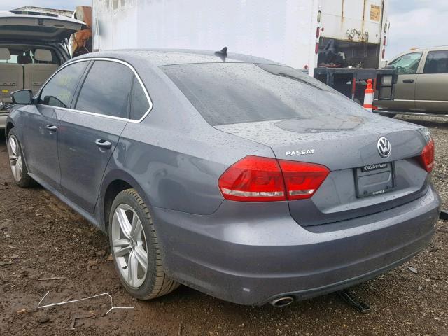 1VWBS7A37EC053186 - 2014 VOLKSWAGEN PASSAT SE GRAY photo 3