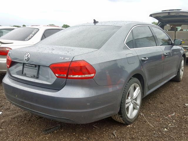 1VWBS7A37EC053186 - 2014 VOLKSWAGEN PASSAT SE GRAY photo 4