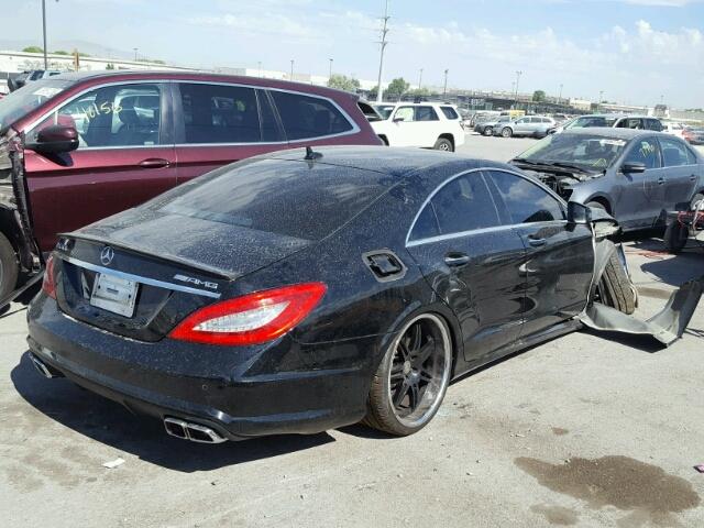 WDDLJ7EB9CA026811 - 2012 MERCEDES-BENZ CLS 63 AMG BLACK photo 4