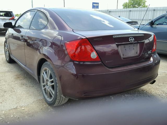 JTKDE167570165381 - 2007 TOYOTA SCION TC 栗色 照片 3