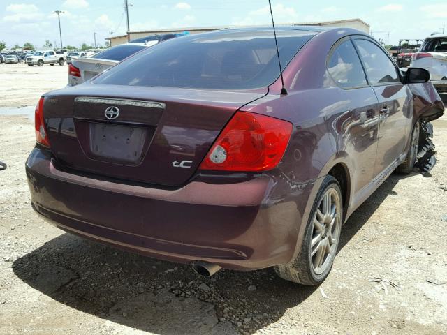JTKDE167570165381 - 2007 TOYOTA SCION TC 栗色 照片 4