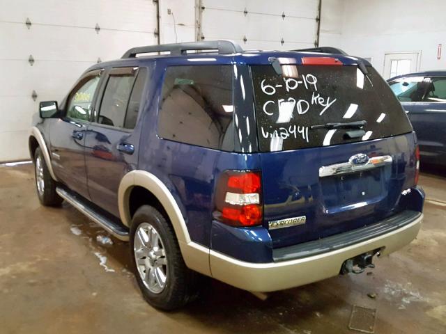 1FMEU74E68UA42441 - 2008 FORD EXPLORER E BLUE photo 3