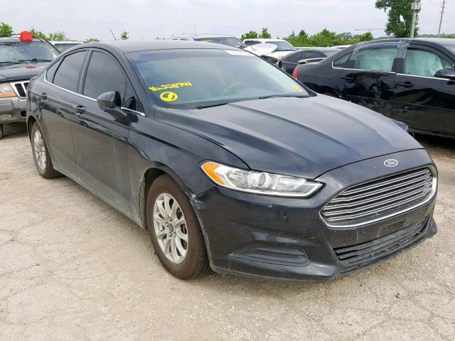 3FA6P0G78FR228741 - 2015 FORD FUSION S BLACK photo 1