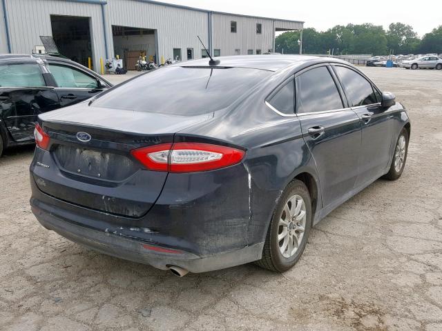 3FA6P0G78FR228741 - 2015 FORD FUSION S BLACK photo 4