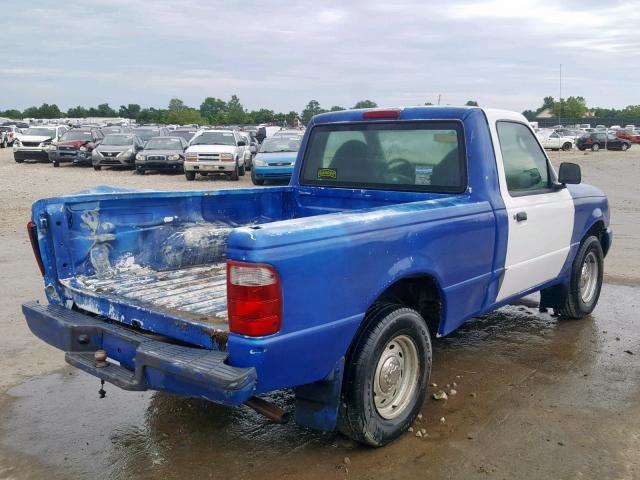 1FTYR10D13PA10369 - 2003 FORD RANGER BLUE photo 4