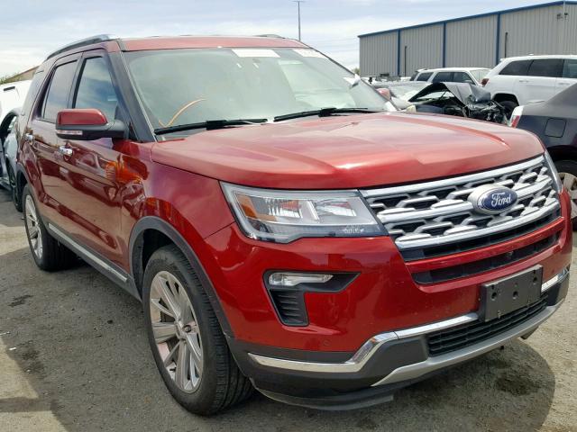 1FM5K8F82KGA63702 - 2019 FORD EXPLORER L RED photo 1