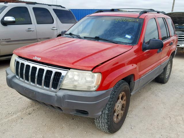 1J4GX48S61C610857 - 2001 JEEP GRAND CHER RED photo 2