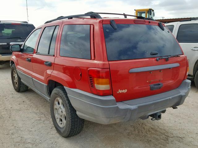 1J4GX48S61C610857 - 2001 JEEP GRAND CHER RED photo 3