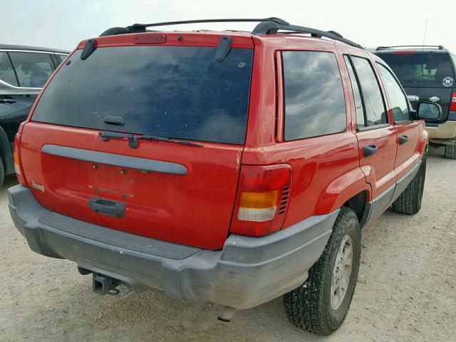 1J4GX48S61C610857 - 2001 JEEP GRAND CHER RED photo 4