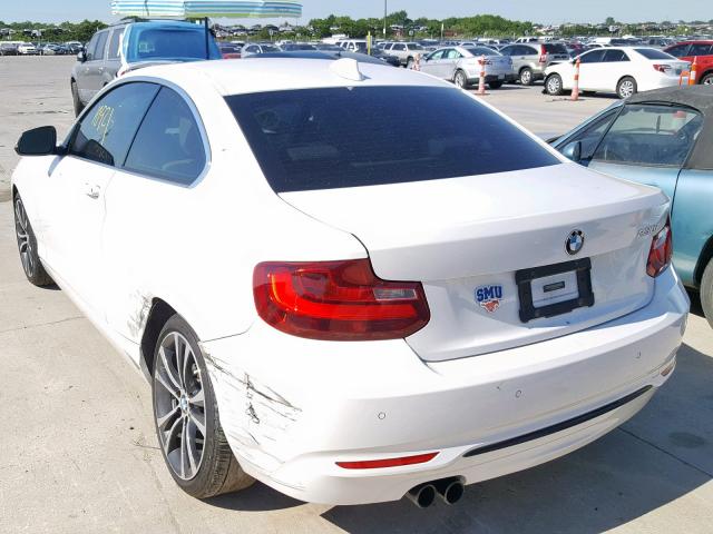 WBA2F9C32HV983938 - 2017 BMW 230I WHITE photo 3