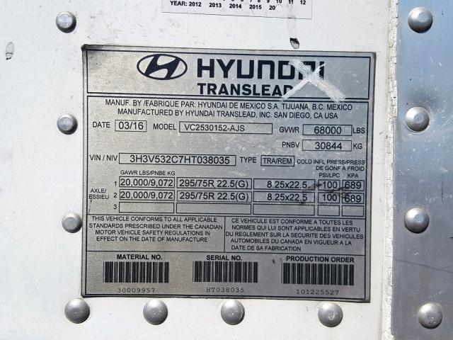 3H3V532C7HT038035 - 2017 HYUNDAI DRYVAN SILVER photo 10