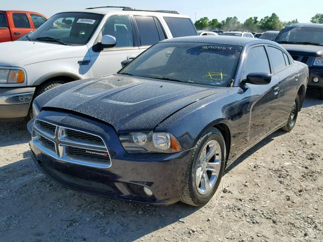 2C3CDXHG3CH298656 - 2012 DODGE CHARGER SX BLUE photo 2