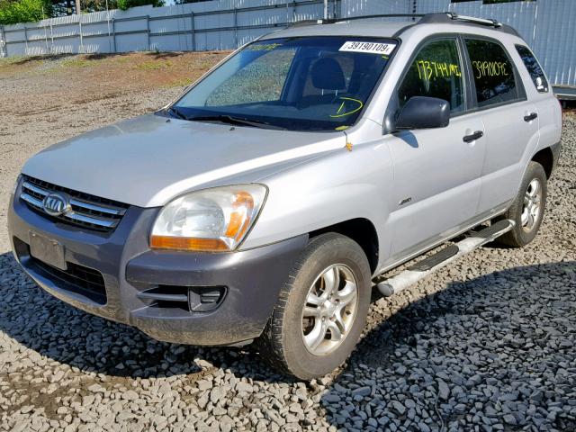 KNDJE723577358976 - 2007 KIA SPORTAGE E SILVER photo 2