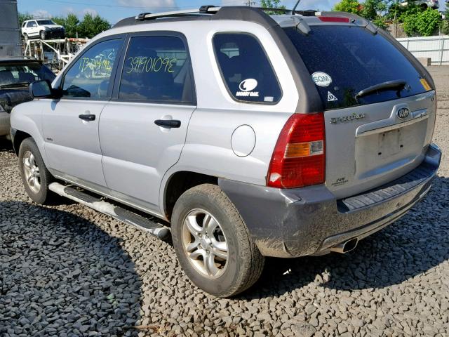 KNDJE723577358976 - 2007 KIA SPORTAGE E SILVER photo 3