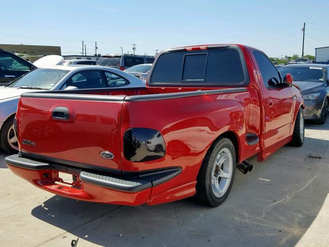 2FTZF0739YCA81672 - 2000 FORD F150 SVT L RED photo 4