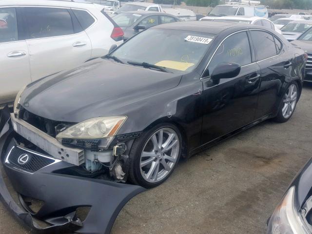 JTHBK262762011385 - 2006 LEXUS IS 250 BLACK photo 2