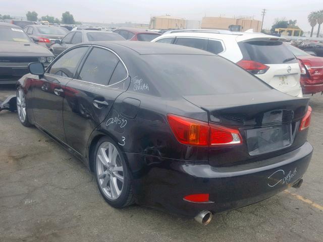 JTHBK262762011385 - 2006 LEXUS IS 250 BLACK photo 3