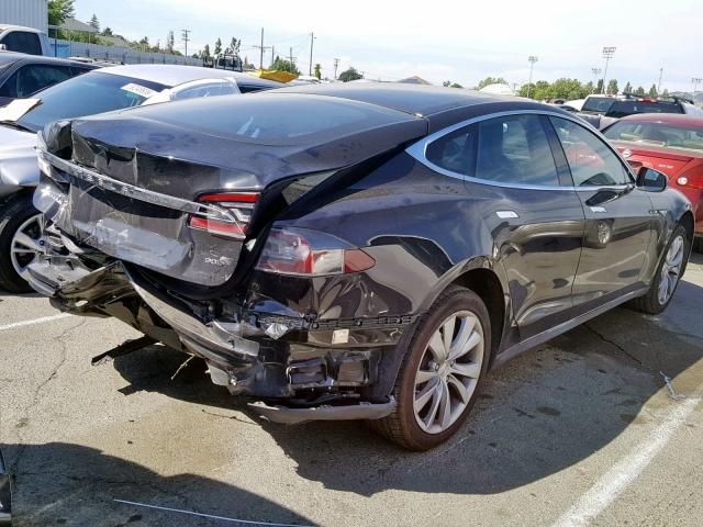 5YJSA1E22GF127897 - 2016 TESLA MODEL S أسود صورة 4