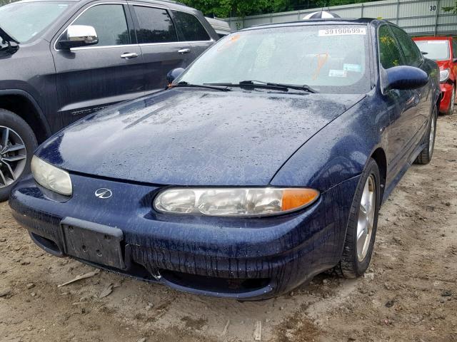 1G3NL52E21C106579 - 2001 OLDSMOBILE ALERO GL BLUE photo 2