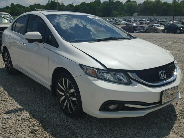 19XFB2F92FE066412 - 2015 HONDA CIVIC EXL WHITE photo 1