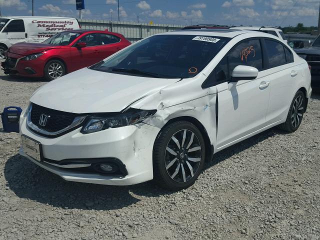 19XFB2F92FE066412 - 2015 HONDA CIVIC EXL WHITE photo 2