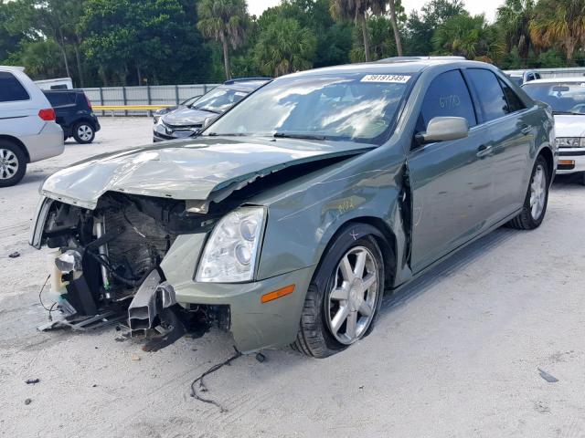 1G6DC67A350184189 - 2005 CADILLAC STS GREEN photo 2