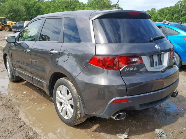 5J8TB2H20BA003357 - 2011 ACURA RDX GRAY photo 3