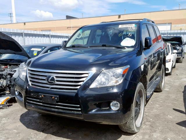 JTJHY00W384001631 - 2008 LEXUS LX 570 BLACK photo 2