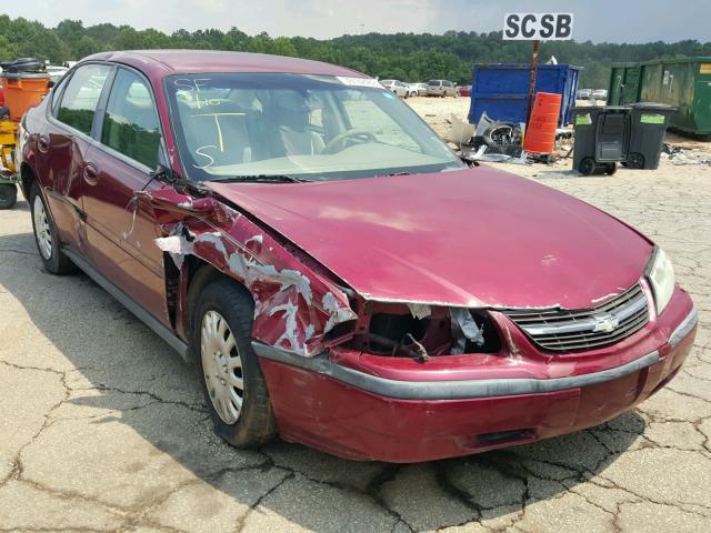 2G1WF52E159137114 - 2005 CHEVROLET IMPALA MAROON photo 1