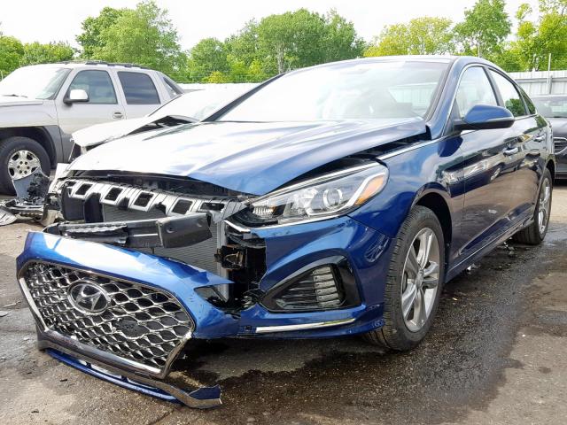 5NPE34AFXJH717873 - 2018 HYUNDAI SONATA SPO BLUE photo 2