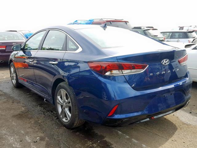 5NPE34AFXJH717873 - 2018 HYUNDAI SONATA SPO BLUE photo 3