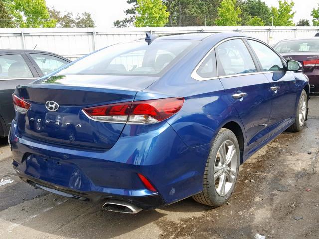 5NPE34AFXJH717873 - 2018 HYUNDAI SONATA SPO BLUE photo 4