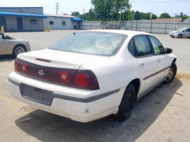 2G1WF55E729244322 - 2002 CHEVROLET IMPALA WHITE photo 4