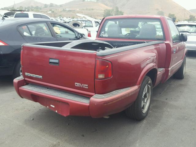 1GTCS1447X8502381 - 1999 GMC SONOMA RED photo 4