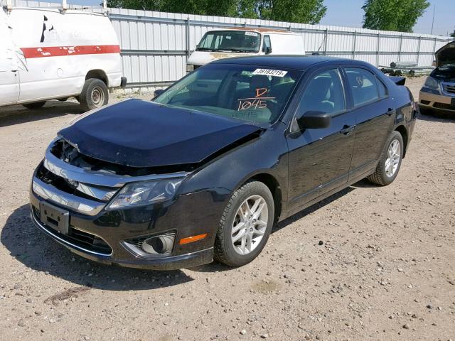 3FAHP0GA7BR271045 - 2011 FORD FUSION S BLACK photo 2