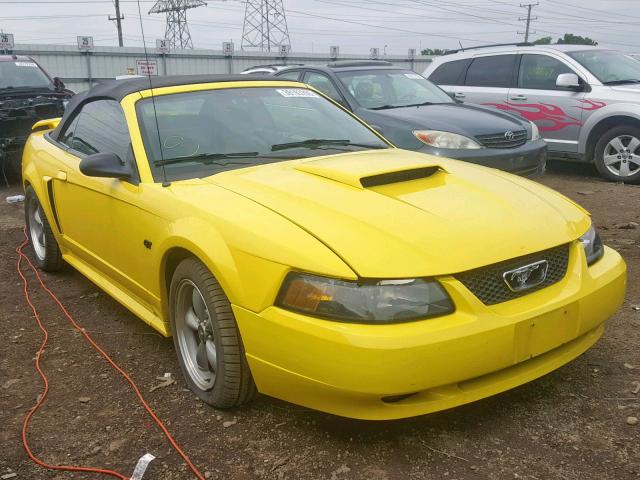 1FAFP45XX1F181275 - 2001 FORD MUSTANG GT YELLOW photo 1