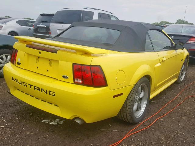 1FAFP45XX1F181275 - 2001 FORD MUSTANG GT YELLOW photo 4