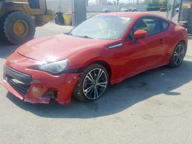 JF1ZCAC13D1602339 - 2013 SUBARU BRZ 2.0 LI RED photo 2