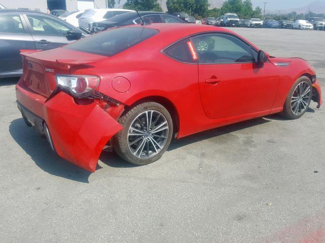 JF1ZCAC13D1602339 - 2013 SUBARU BRZ 2.0 LI RED photo 4