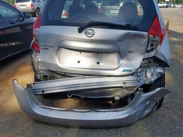 3N1CE2CP2EL363531 - 2014 NISSAN VERSA NOTE SILVER photo 9