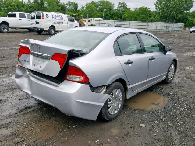 2HGFA16339H533629 - 2009 HONDA CIVIC VP SILVER photo 4