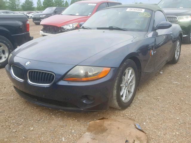 4USBT334X3LS46857 - 2003 BMW Z4 2.5 BLUE photo 2