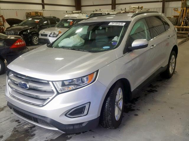 2FMPK3J89JBB61487 - 2018 FORD EDGE SEL SILVER photo 2