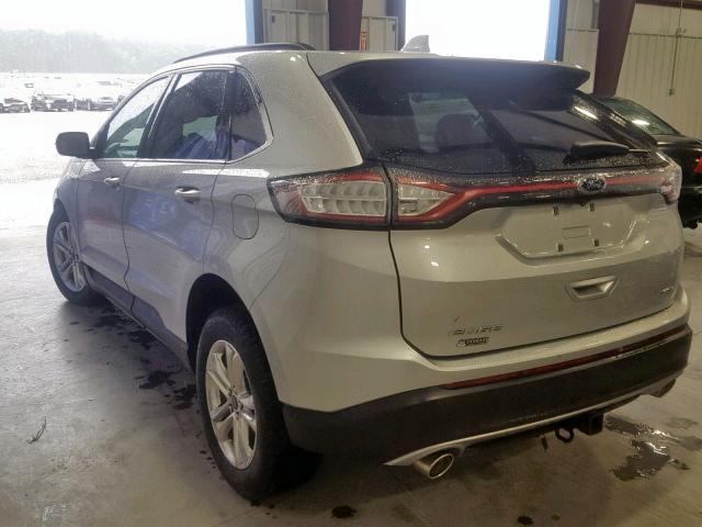 2FMPK3J89JBB61487 - 2018 FORD EDGE SEL SILVER photo 3