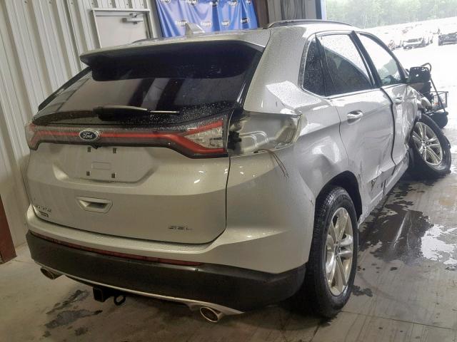 2FMPK3J89JBB61487 - 2018 FORD EDGE SEL SILVER photo 4