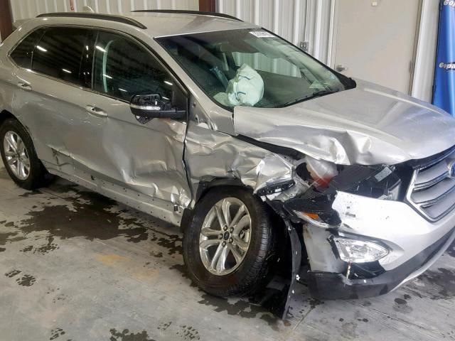 2FMPK3J89JBB61487 - 2018 FORD EDGE SEL SILVER photo 9